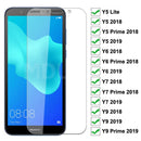Vidrio templado 9H para Huawei Huawei Y5 Lite Y5 Y6 Y7 Prime 2018 2019 Protector de pantalla Huawei Y9 2018 Prime 2019 Vidrio protector