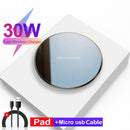 30W Qi Wireless Charger For iPhone 12 11 Pro Xs Max Mini X Xr 8 Induction Fast Wireless Charging Pad For Samsung s8 s9 s10 note