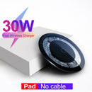 30W Qi Wireless Charger For iPhone 12 11 Pro Xs Max Mini X Xr 8 Induction Fast Wireless Charging Pad For Samsung s8 s9 s10 note