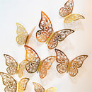 12Pcs 4D Hollow Butterfly Wall Sticker DIY Home Decoration Wall Stickers wedding Party Wedding Decors Butterfly Kids Room Decors
