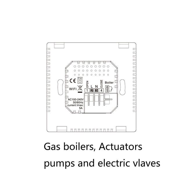 WiFi Smart Thermostat Temperaturregler für Gasboiler Elektrische Fußbodenheizung Feuchtigkeitsanzeige Funktioniert mit Alexa