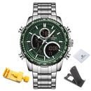 Reloj NAVIFORCE para hombre, relojes deportivos de esfera grande de marca de lujo, cronógrafo para hombre, reloj de pulsera de cuarzo, reloj Masculino con fecha