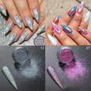 Holographics Powder Nail Glitter Laser Silver Pink Glitter Chrome Nail Powder Shimmer Gel Polish Flakes for Pigment Dust