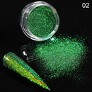 Holographics Powder Nail Glitter Laser Silver Pink Glitter Chrome Nail Powder Shimmer Gel Polish Flakes for Pigment Dust
