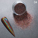 Holographics Powder Nail Glitter Laser Silver Pink Glitter Chrome Nail Powder Shimmer Gel Polish Flakes for Pigment Dust