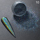 Holographics Powder Nail Glitter Laser Silver Pink Glitter Chrome Nail Powder Shimmer Gel Polish Flakes for Pigment Dust