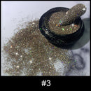 Holographics Powder Nail Glitter Laser Silver Pink Glitter Chrome Nail Powder Shimmer Gel Polish Flakes for Pigment Dust
