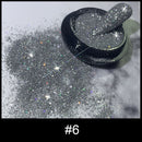 Holographics Powder Nail Glitter Laser Silver Pink Glitter Chrome Nail Powder Shimmer Gel Polish Flakes for Pigment Dust