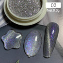 Holographics Powder Nail Glitter Laser Silver Pink Glitter Chrome Nail Powder Shimmer Gel Polish Flakes for Pigment Dust