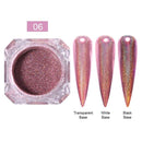 Holographics Powder Nail Glitter Laser Silver Pink Glitter Chrome Nail Powder Shimmer Gel Polish Flakes for Pigment Dust