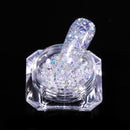 Holographics Powder Nail Glitter Laser Silver Pink Glitter Chrome Nail Powder Shimmer Gel Polish Flakes for Pigment Dust