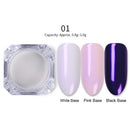Holographics Powder Nail Glitter Laser Silver Pink Glitter Chrome Nail Powder Shimmer Gel Polish Flakes for Pigment Dust
