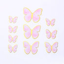 10pcs Happy Birthday Cake Toppers Cake Decoration Handmade Painted Butterfly Cake Topper For Wedding Birthday Party Baby Shower
