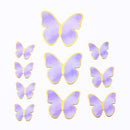 10pcs Happy Birthday Cake Toppers Cake Decoration Handmade Painted Butterfly Cake Topper For Wedding Birthday Party Baby Shower