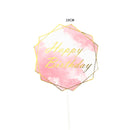 10pcs Happy Birthday Cake Toppers Cake Decoration Handmade Painted Butterfly Cake Topper For Wedding Birthday Party Baby Shower