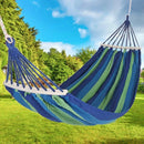 Portable Canvas Hammock Travelling Outdoor Picnic Wooden Swing Chair Camping Hanging Bed Garden Furniture with Backpack