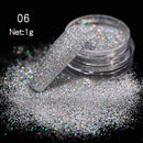 Holographics Powder Nail Glitter Laser Silver Pink Glitter Chrome Nail Powder Shimmer Gel Polish Flakes for Pigment Dust