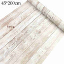 Self Adhesive Old Wood Grain Wallpaper Waterproof Old Furniture Stickers Wooden Door Wardrobe Desktop Pvc Wall Papers 45*200cm