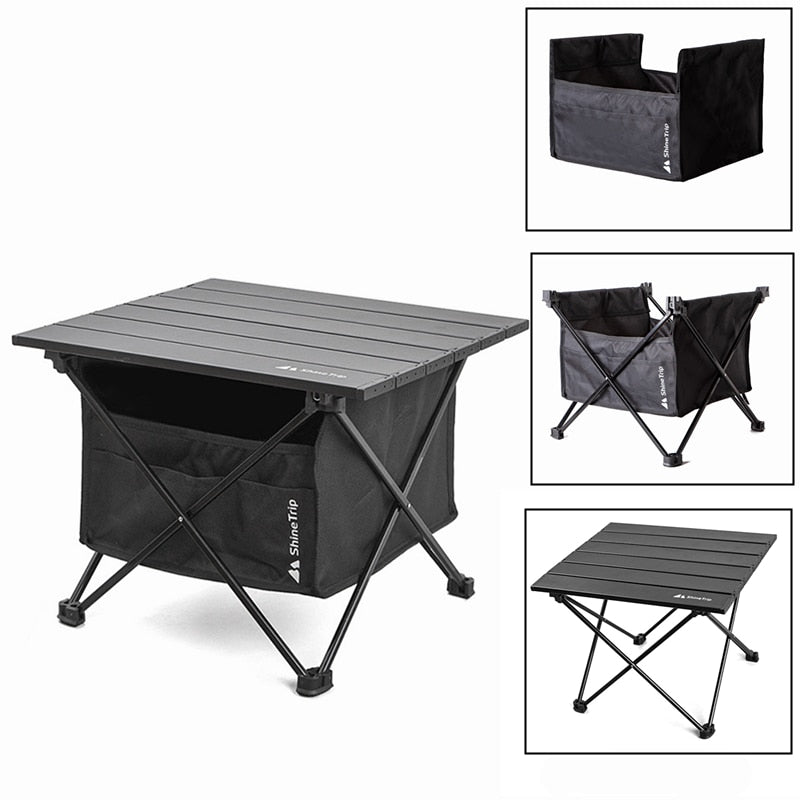 1Pc Portable Outdoor Camping Folding Table Detachable Fishing Picnic Ultra-light Mini Desk with Storage Bag