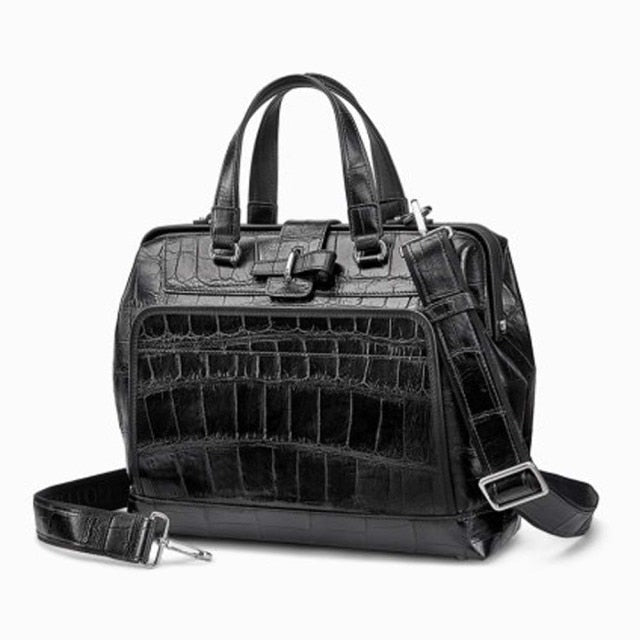 gete new Singapore Crocodile Skin Men handbag Large Capacity Bag Business One single male crocodile  Bag  briefcase