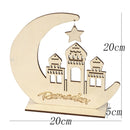 1 Juego DIY 10-40cm anillo de Metal de hierro artesanías de madera guirnalda flores para Eid Mubarak Ramadán fiesta decoración regalo boda decoración del hogar