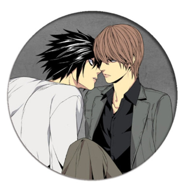 Free Shipping Anime Death Note Cosplay Badge Brooch L·Lawliet Killer Yagami Light Pins Badges for Backpacks Children Gift