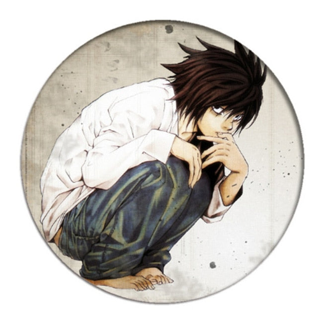 Free Shipping Anime Death Note Cosplay Badge Brooch L·Lawliet Killer Yagami Light Pins Badges for Backpacks Children Gift