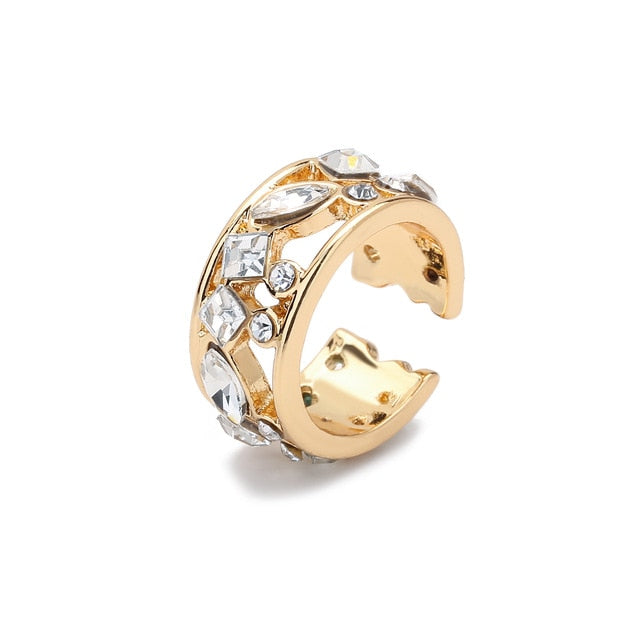 2020 nueva moda perla Ear Cuff Bohemia apilable en forma de C CZ diamantes de imitación pequeños pendientes de Clip para mujer joyería de boda