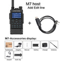 Zastone M7 dual band 5W walkie talkie 136-174 400-480mhz 250 channels 2600mah battery hf transceiver ham radio