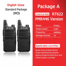 RETEVIS RT622 Mini Walkie Talkie PMR 446 PTT Portable Walkie-talkies 2 pcs Two way Radio Portable Radio for Hunting Hotel RT22