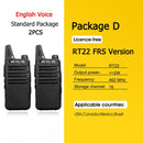 RETEVIS RT622 Mini Walkie Talkie PMR 446 PTT Portable Walkie-talkies 2 pcs Two way Radio Portable Radio for Hunting Hotel RT22