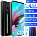 Rino3 Pro 5.8 Inch Screen Android Phone Purple Water Drop Screen Smartphone Solid Color Mobile Phone Cool Shape Fashion