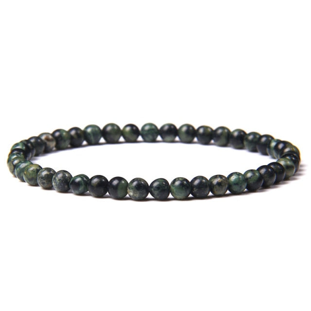 4 mm Chakra-Perlen-Energie-Armband natürliche runde Achat-Onyx-Stein-Stretch-Armband-Armbänder für Frauen-Mann-handgemachten Yoga-Schmuck