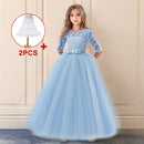 Retail Kids Party Evening Gowns Lace Ball Gown Flower Girl Dresses For Weddings First Communion Dresses For Girls