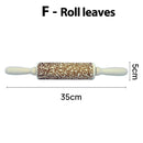 Christmas Rolling Pins Rock Snowflake Elk Wooden Rolling Embossing Baking Cookies Biscuit Fondant Cake Patterned Roller 35*5cm