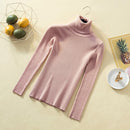 Black Turtleneck Knit Sweater Crop Top Women Long Sleeve Yellow Sweater Sexy Winter Clothes Women 2020 Long Sleeves Routine Top