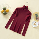 Black Turtleneck Knit Sweater Crop Top Women Long Sleeve Yellow Sweater Sexy Winter Clothes Women 2020 Long Sleeves Routine Top