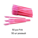 Cepillo desechable para pestañas, 25/50 Uds., cepillo para ojos de cristal, mango de diamante, Mini varitas para máscara, cepillo, extensión de pestañas, juego de brochas de maquillaje