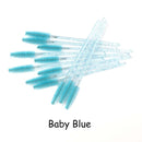 Cepillo desechable para pestañas, 25/50 Uds., cepillo para ojos de cristal, mango de diamante, Mini varitas para máscara, cepillo, extensión de pestañas, juego de brochas de maquillaje