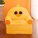 115CM Baby Kid Sofa Fashion Cartoon Crown Seat Child Chair Toddler Child Cover for Sofa Folding with Filling Material Mini Sofa