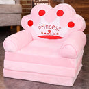 115CM Baby Kid Sofa Fashion Cartoon Crown Seat Child Chair Toddler Child Cover for Sofa Folding with Filling Material Mini Sofa