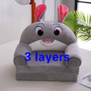 115CM Baby Kid Sofa Fashion Cartoon Crown Seat Child Chair Toddler Child Cover for Sofa Folding with Filling Material Mini Sofa