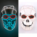 Glowing Neon EL Party Mask Halloween LED Mask Scary Cosplay Party Mask Light Up Masque Masquerad Mask Glow In The Dark
