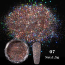 Holographics Powder Nail Glitter Laser Silver Pink Glitter Chrome Nail Powder Shimmer Gel Polish Flakes for Pigment Dust