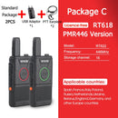 RETEVIS RT618 Mini Walkie Talkie Dual PTT Walkie-Talkie PMR 446 Portable Two-way Radio Walkie-talkies 2 pcs Hotel Restaurant FRS