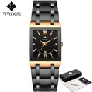 Relogio Masculino WWOOR, reloj de oro para hombre, relojes cuadrados para hombre, marca superior de lujo, reloj de pulsera resistente al agua de acero inoxidable y cuarzo dorado