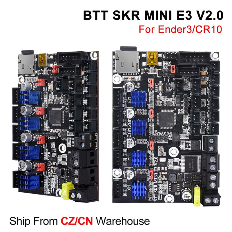 Placa de Control BIGTREETECH SKR MINI E3 V2 de 32 bits con piezas de impresora 3D TMC2209 UART para Ender 3/5 Pro Upgrade BTT SKR V1.4 Turbo