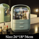 Caja de almacenamiento de cosméticos de gran capacidad a la moda, impermeable, a prueba de polvo, para baño, organizador de maquillaje de belleza, cajón de almacenamiento para el cuidado de la piel