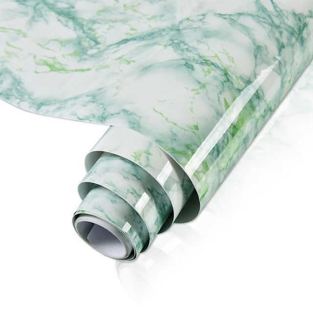 50 Farben wasserdichte ölbeständige Marmor-selbstklebende Tapete Vinylfolie Wandaufkleber Badezimmer Küchenschrank Heimtextilien