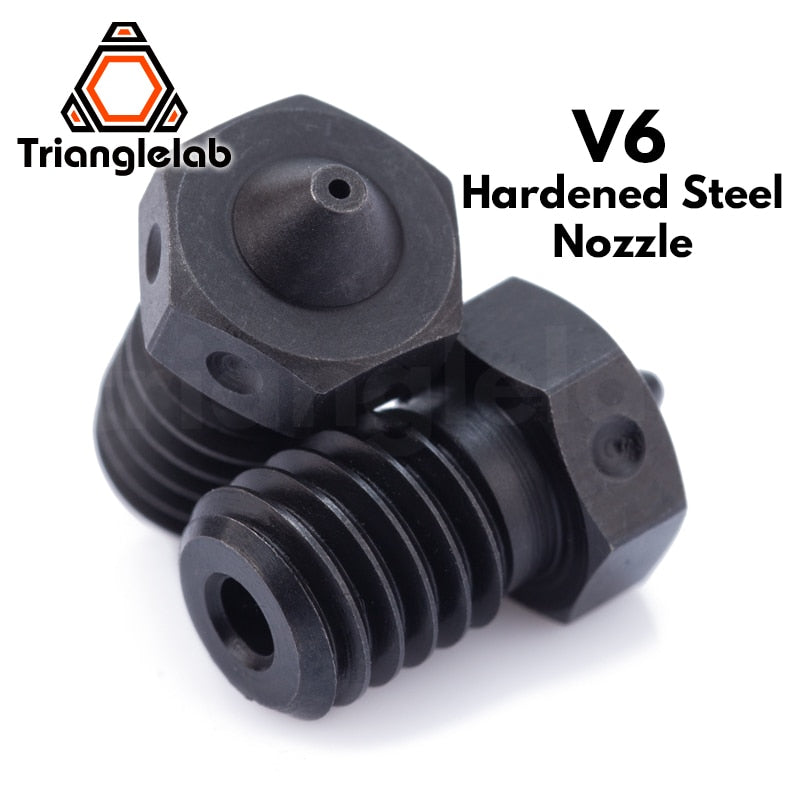 Trianglelab 1PCS Top Quality A2 Hardened Steel V6 Nozzles For Printing PEI PEEK OR Carbon Fiber Filament For E3D HOTEND